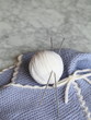 Knitting ball and knitted baby clothes Knitting ball and knitted baby clothes