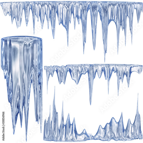 Illustration: Blue cold icicles Blue cold icicles
