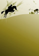 Horse jumping background