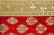 Red silk fabric ,traditional textile ,Rajasthan, India