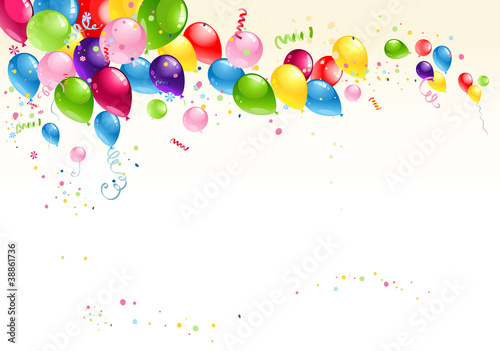 Vector: Festive balloons background Festive balloons background