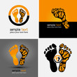 footprint logo and background for sport company