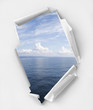 Hole paper with seascape