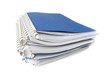 A stack of notebooks.