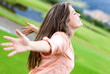 Woman relaxing outdoors