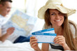 Woman with tickets