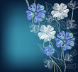 Vektor: sfondo con fiori disegnati a mano sfondo con fiori disegnati a mano