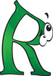 Vector: Cartoon letter R Cartoon letter R