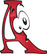 Vector: Cartoon letter A Cartoon letter A