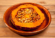 cutted half pumpkin roasted pumpkin cutted half pumpkin roasted pumpkin