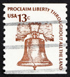 Postage stamp USA 1975 Liberty Bell, Symbol of Freedom