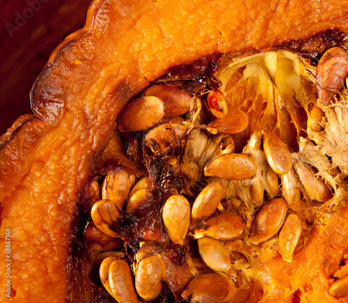 Photo: cutted half pumpkin roasted pumpkin cutted half pumpkin roasted pumpkin