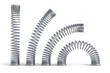 metal springs 3d render illustration