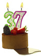 cake with number candles