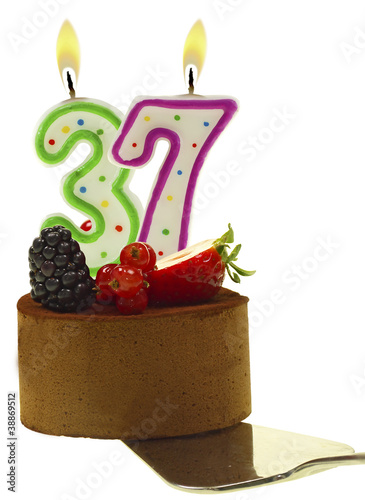 Photo: cake with number candles cake with number candles