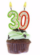 cupcake with number candles