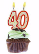 cupcake with number candles
