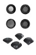 Round black sapphire