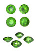 Peridot isolated on white background. Gemstone