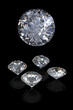 3d Round brilliant cut diamond perspective