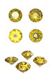Round yellow sapphire