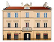 Neoclassical facade illustration Neoclassical facade illustration