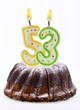 cake with number candles