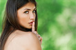 portrait young romantic enigmatic naked woman