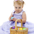 baby girl with Easter basket