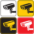 Vector: video surveillance camera sign. CCTV video surveillance camera sign. CCTV