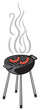 barbecue grill and sausage