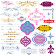 Vektor: calligraphic decorative design elements set calligraphic decorative design elements set