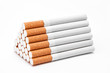 cigarettes on white background cigarettes on white background