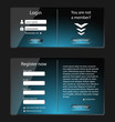 Login and register web screens-vector