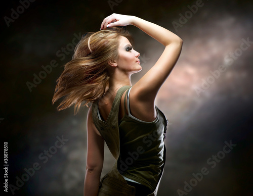 Photo: Fashion Dancing Girl. Disco Fashion Dancing Girl. Disco