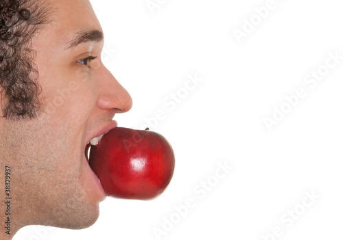 Photo: Man Eating Apple Man Eating Apple