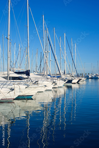 Photo: Blue Denia marina port in Alicante Spain Blue Denia marina port in Alicante Spain