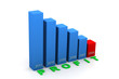 Business graph with year