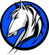 Mustang Stallion Graphic Mascot Vector Image