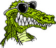 Gator or Alligator Wearing Sunglasses Mascot Cartoon