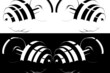 A series. Sports stock. It is black and white version