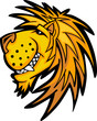 Smiling Cartoon Lion Mascot Ve...