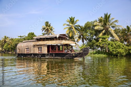 Photo: House boat in backwaters House boat in backwaters