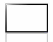 Illustration: Black LED TV screen isolated on white background Black LED TV screen isolated on white background