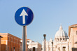 Road sign - direct to St Peter Basilica, Rome Road sign - direct to St Peter Basilica, Rome