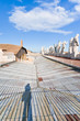 Back side of statue on roof of St. Peter's Basilica in Vatican Back side of statue on roof of St. Peter's Basilica in Vatican