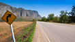View of rural road and blue sky View of rural road and blue sky