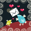 Cute birds with the envelopes.