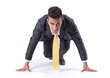 Businessman run start