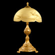 vintage table lamp isolated on black